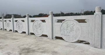 岳阳芝麻白河道栏杆 石材栏杆