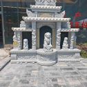 岳阳芝麻白中国黑石材套墓 花岗岩墓碑