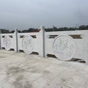 岳阳芝麻白河道栏杆 石材栏杆