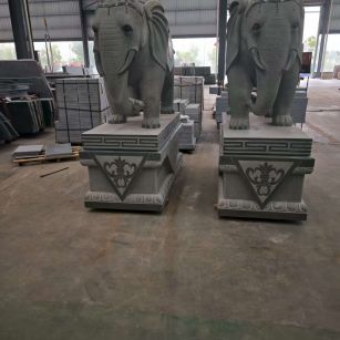 岳阳芝麻灰花岗岩对象 芝麻白芝麻灰大象