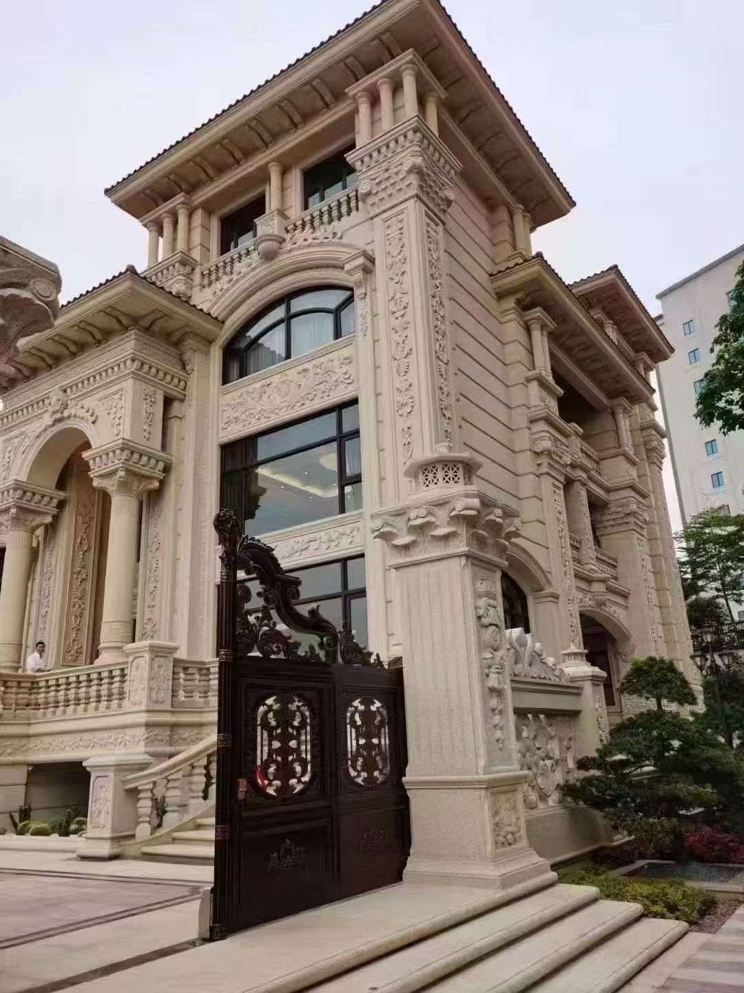 岳阳黄金麻别墅外墙异形定制