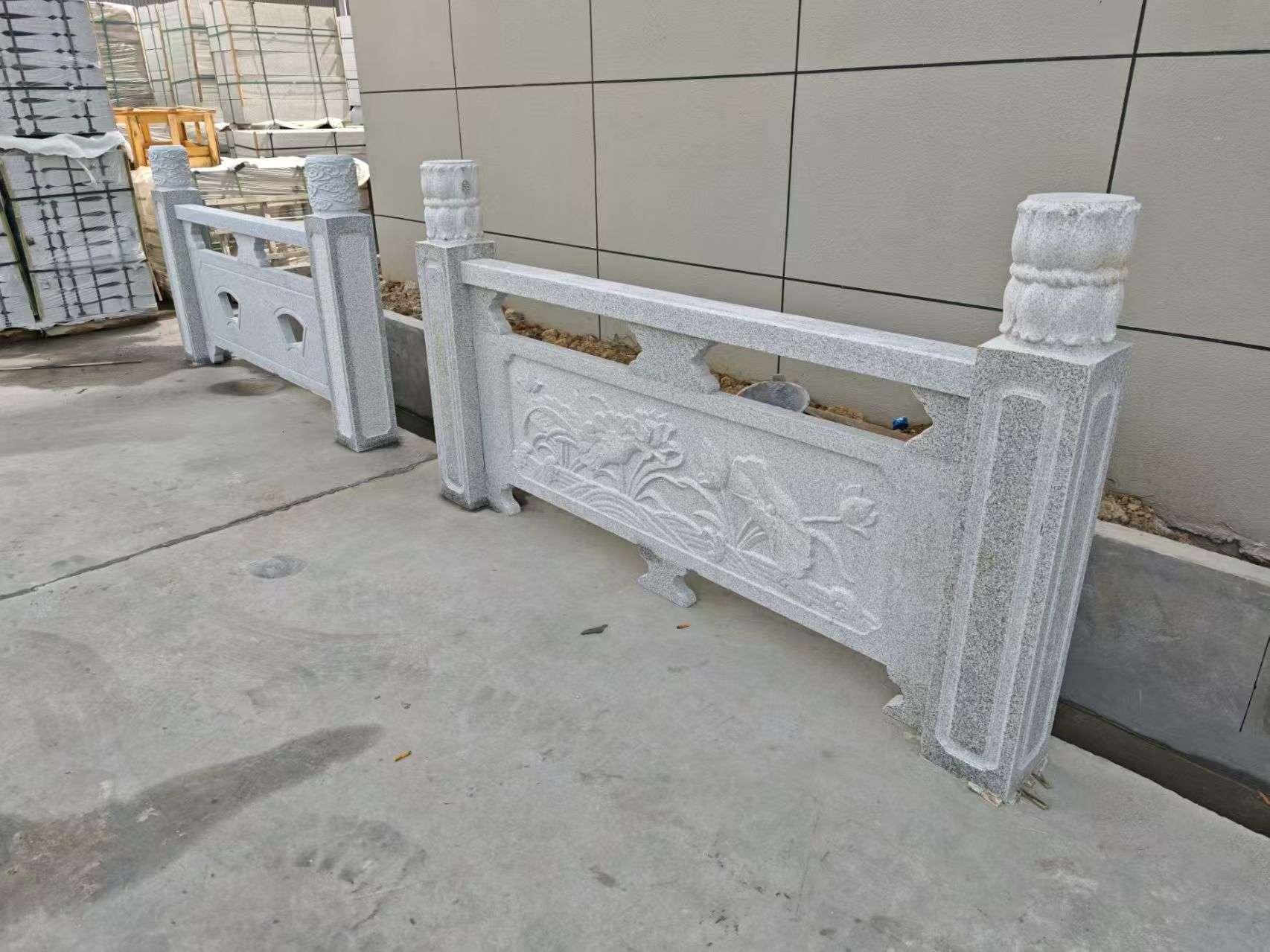 岳阳芝麻白河道栏杆 石材栏杆