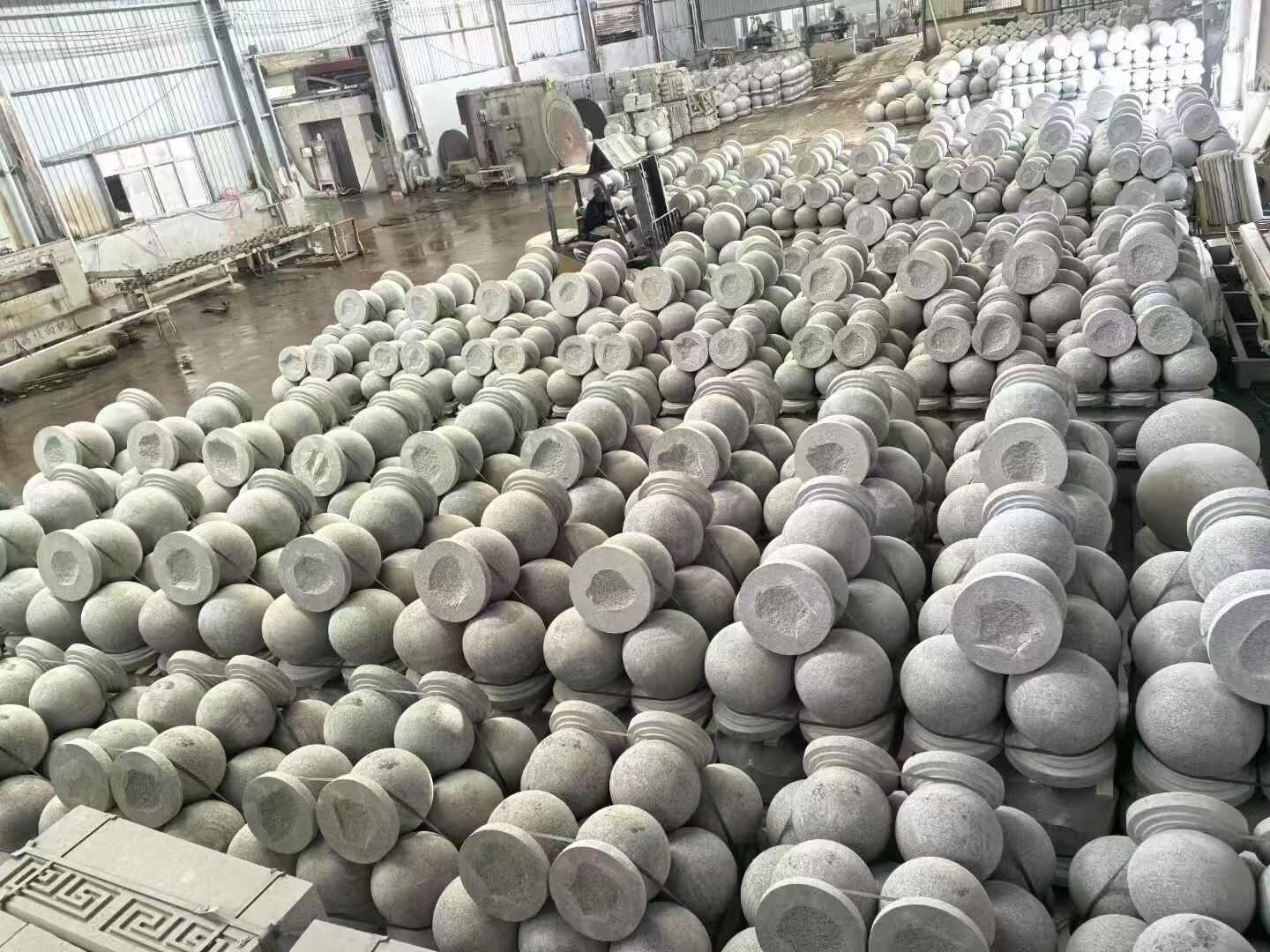 岳阳芝麻白圆球 石球 挡车球